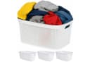 Koopman Wäschekorb 4er Set Weiß Kunststoff 35L Bild 2