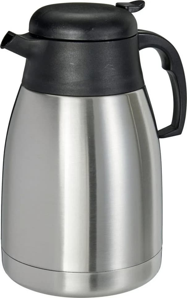 Koopman Isolierkanne 1,5L Edelstahl Silber Schwarz Auslaufsicher - Bild 4