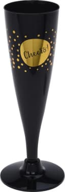 Koopman Champagnerglas 16er Set Schwarz Kunststoff Bild 3