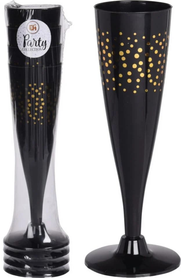 Koopman Champagnerglas 16er Set Schwarz Kunststoff - Bild 5