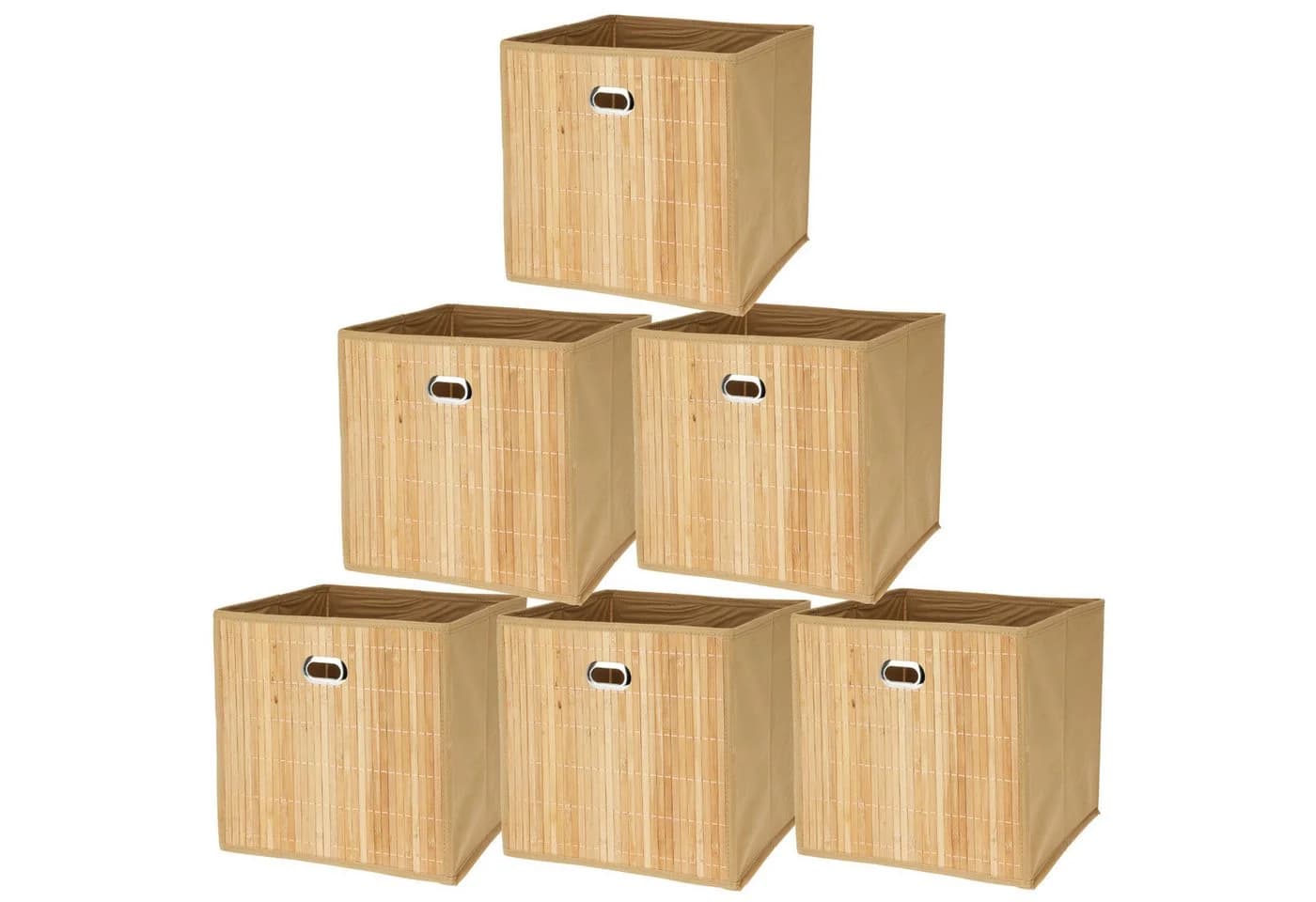 Koopman Aufbewahrungsbox Bambus Faltbar 6er Set - Bild 2