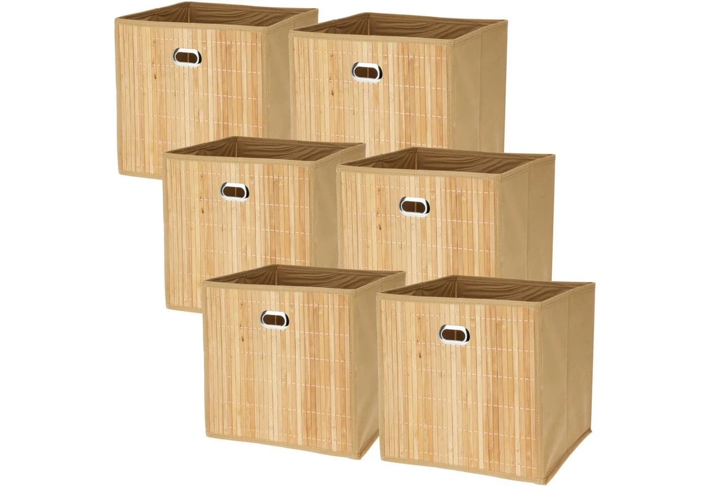Koopman Aufbewahrungsbox Bambus Faltbar 6er Set - Bild 3