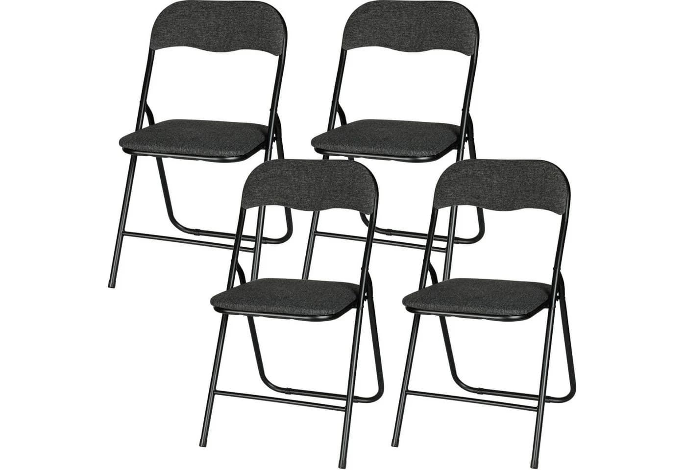 Moderner Klappstuhl in Schwarz
