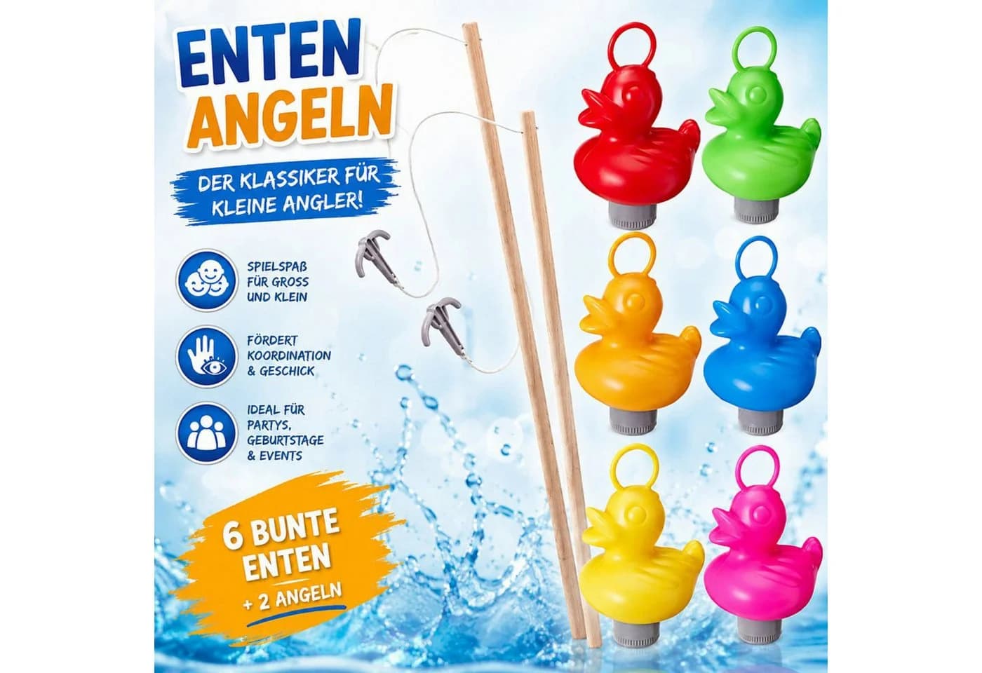 Koopman Spielzeug-Gartenset Entenangeln 8-tlg. Bunt - Bild 2