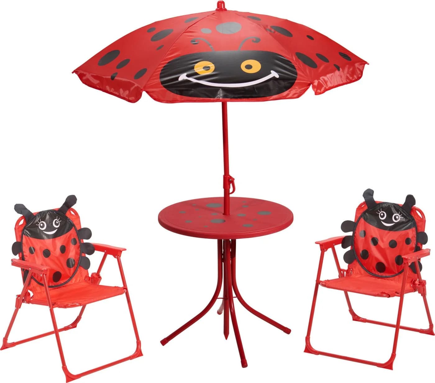 Koopman Kinder-Gartenset 4-tlg. mit Schirm Rot/Marienkäfer