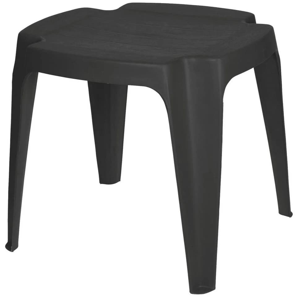 Progarden Gartenlounge-Hocker 2er Set Anthrazit Kunststoff Wetterfest Stapelbar - Bild 4