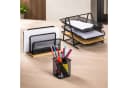 Haushalt International Büro-Set 3tlg. Schwarz Metall Organizer Bild 2