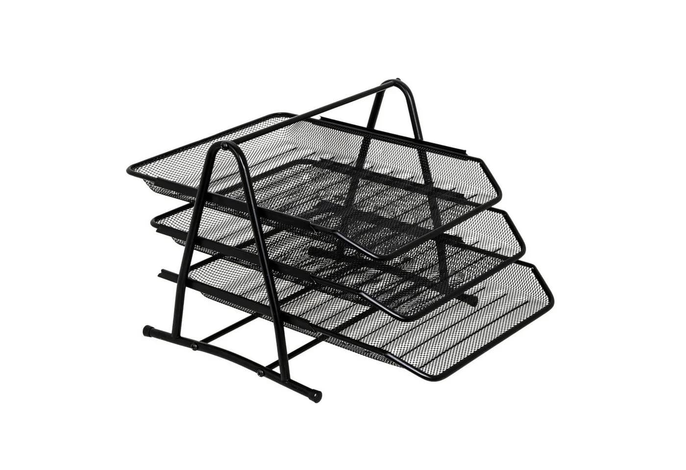Haushalt International Büro-Set 3tlg. Schwarz Metall Organizer - Bild 3