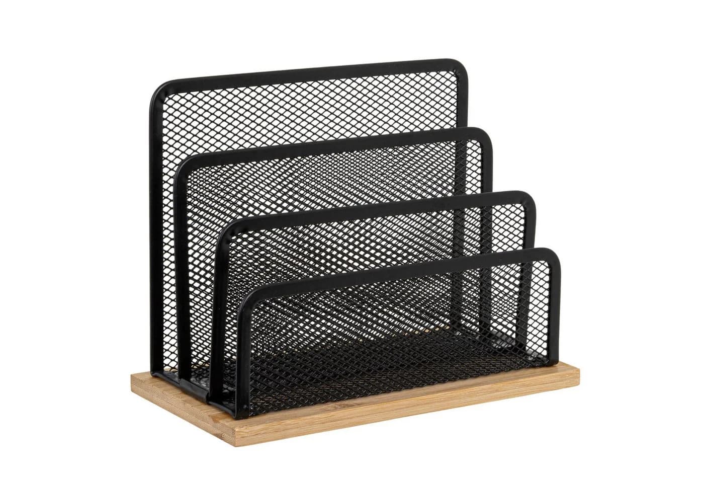 Haushalt International Büro-Set 3tlg. Schwarz Metall Organizer - Bild 5