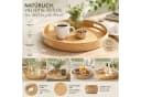 Koopman Serviertablett Rund Holz Tragegriffe Natur Braun Bild 1