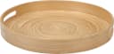 Koopman Serviertablett Rund Holz Tragegriffe Natur Braun Bild 3