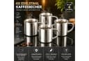 Haushalt International 4-tlg. Campingbecher Set Edelstahl Doppelwandig Silber Bild 1