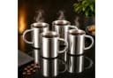 Haushalt International 4-tlg. Campingbecher Set Edelstahl Doppelwandig Silber Bild 2
