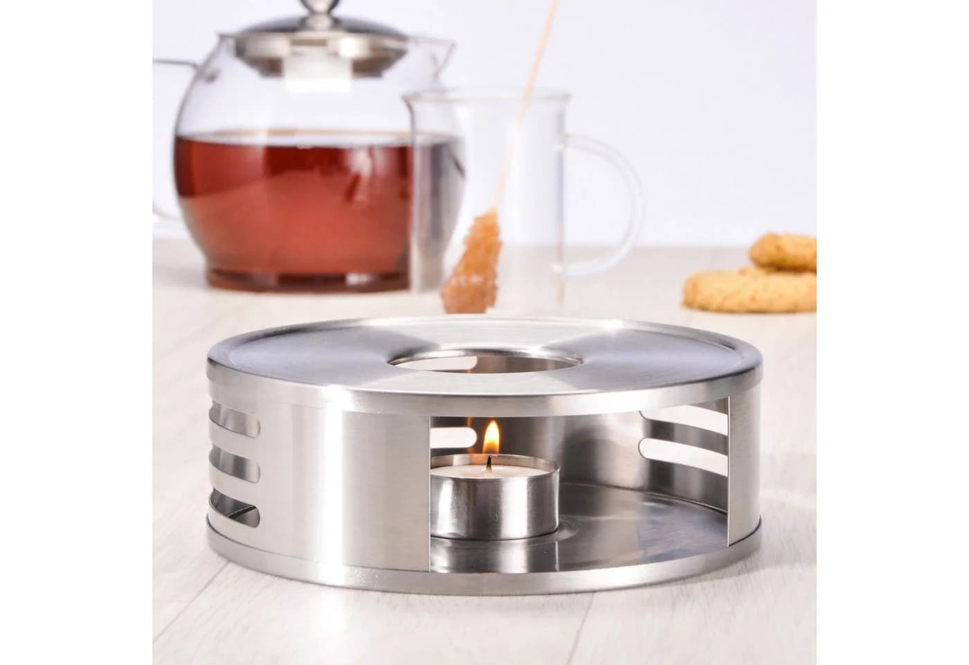 Haushalt International Teestövchen Edelstahl Silber Modern - Bild 3