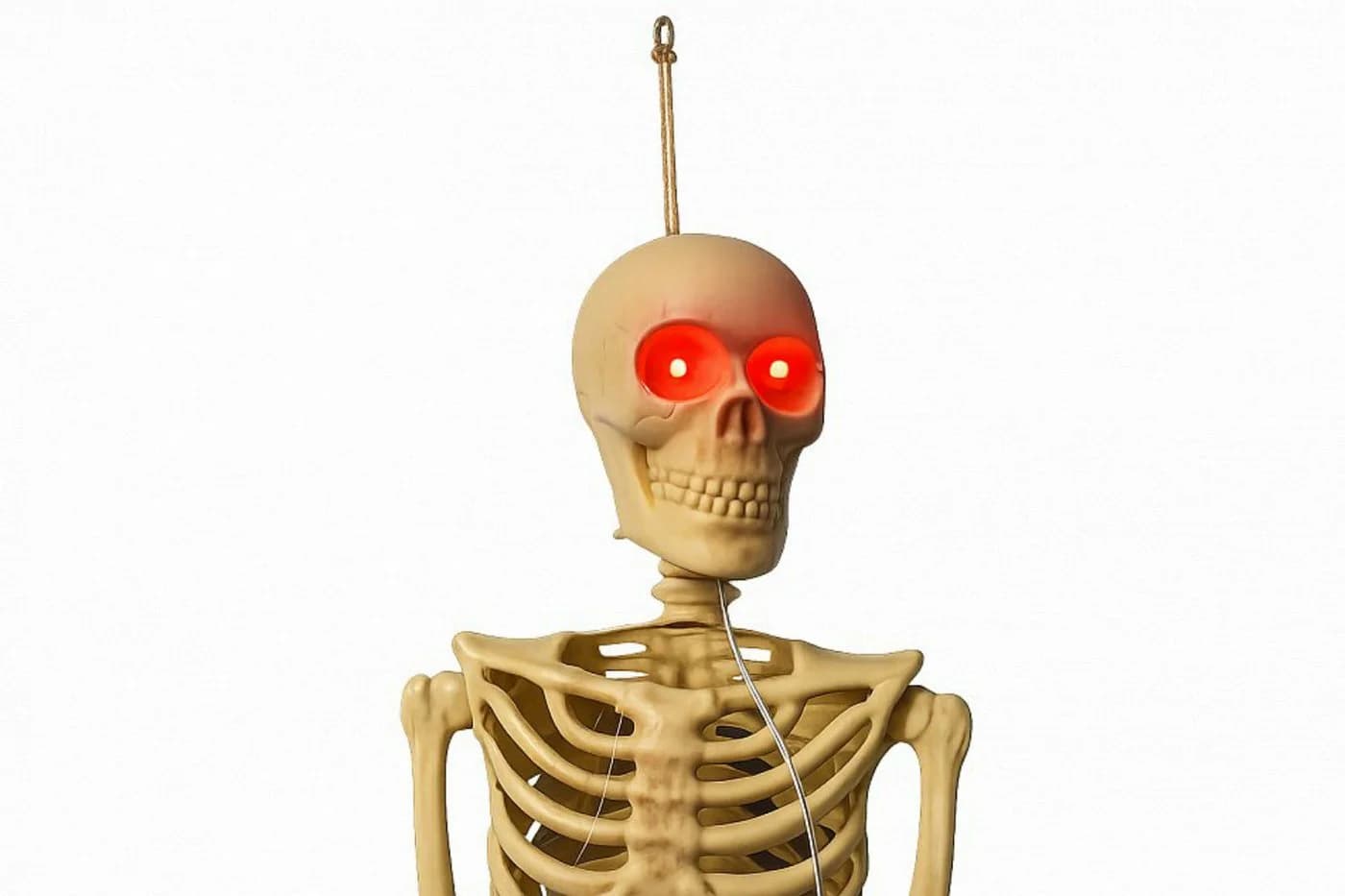 Koopman Skelettfigur Deko mit LED-Leuchteffekt Beige - Bild 4