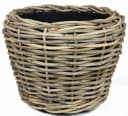Van der Leeden Blumentopf Rattan Sylter Korb Braun/Schwarz Bild 1