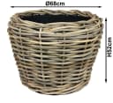Van der Leeden Blumentopf Rattan Sylter Korb Braun/Schwarz Bild 3