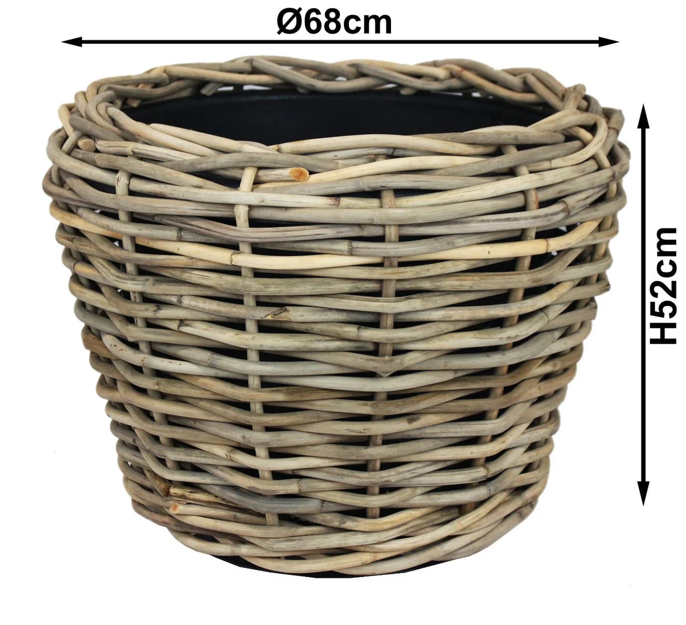Van der Leeden Blumentopf Rattan Sylter Korb Braun/Schwarz - Bild 3