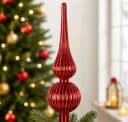 Koopman Christbaumspitze Glas Rot 30cm Bild 1