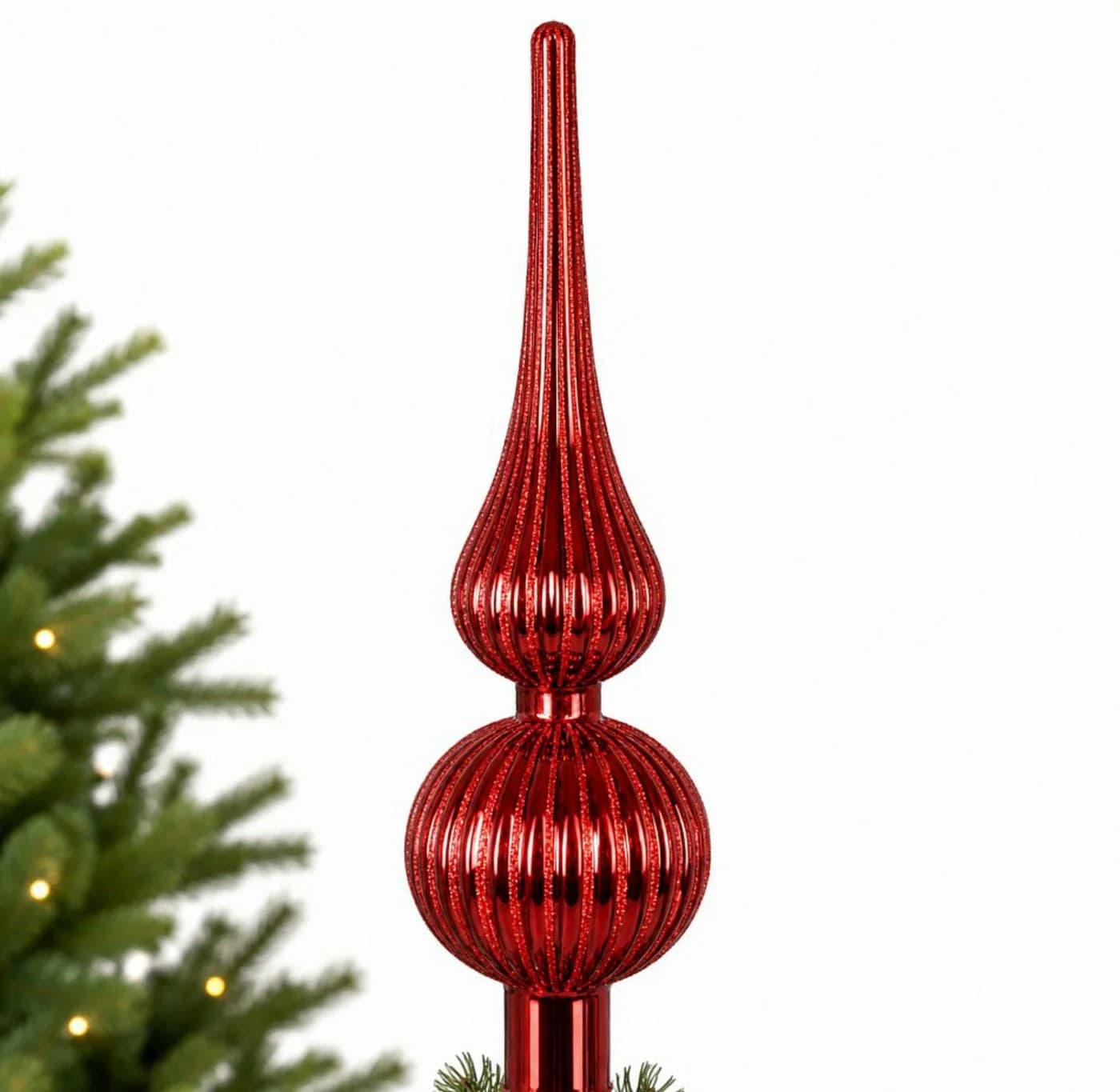 Koopman Christbaumspitze Glas Rot 30cm - Bild 2