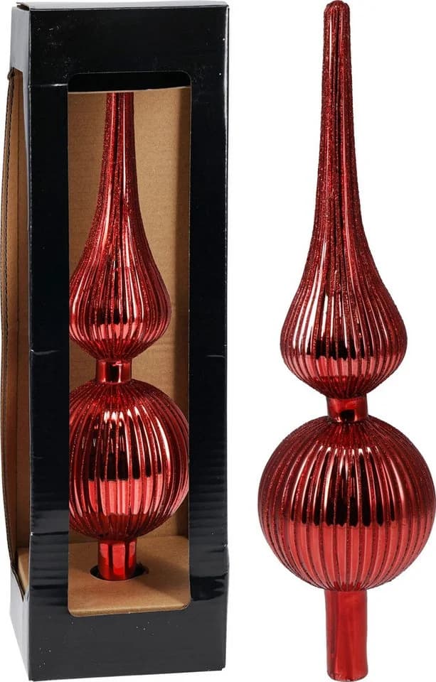 Koopman Christbaumspitze Glas Rot 30cm - Bild 3