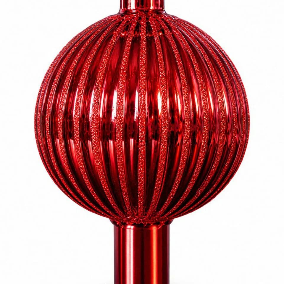 Koopman Christbaumspitze Glas Rot 30cm - Bild 5