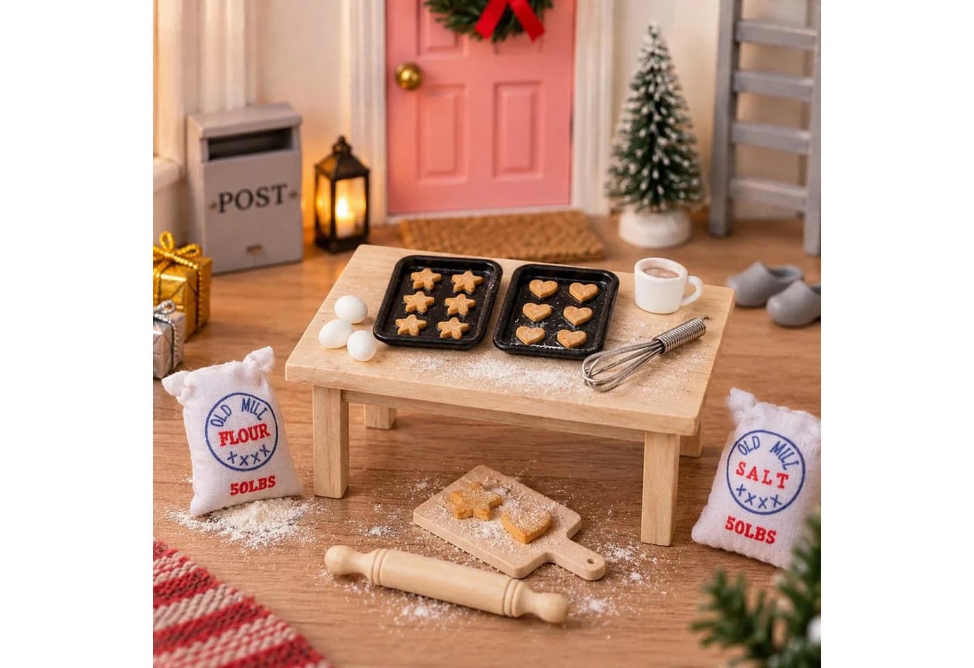 Haushalt International Wichtel Backset 13tlg. Miniatur Weihnachtsdekoration Bunt