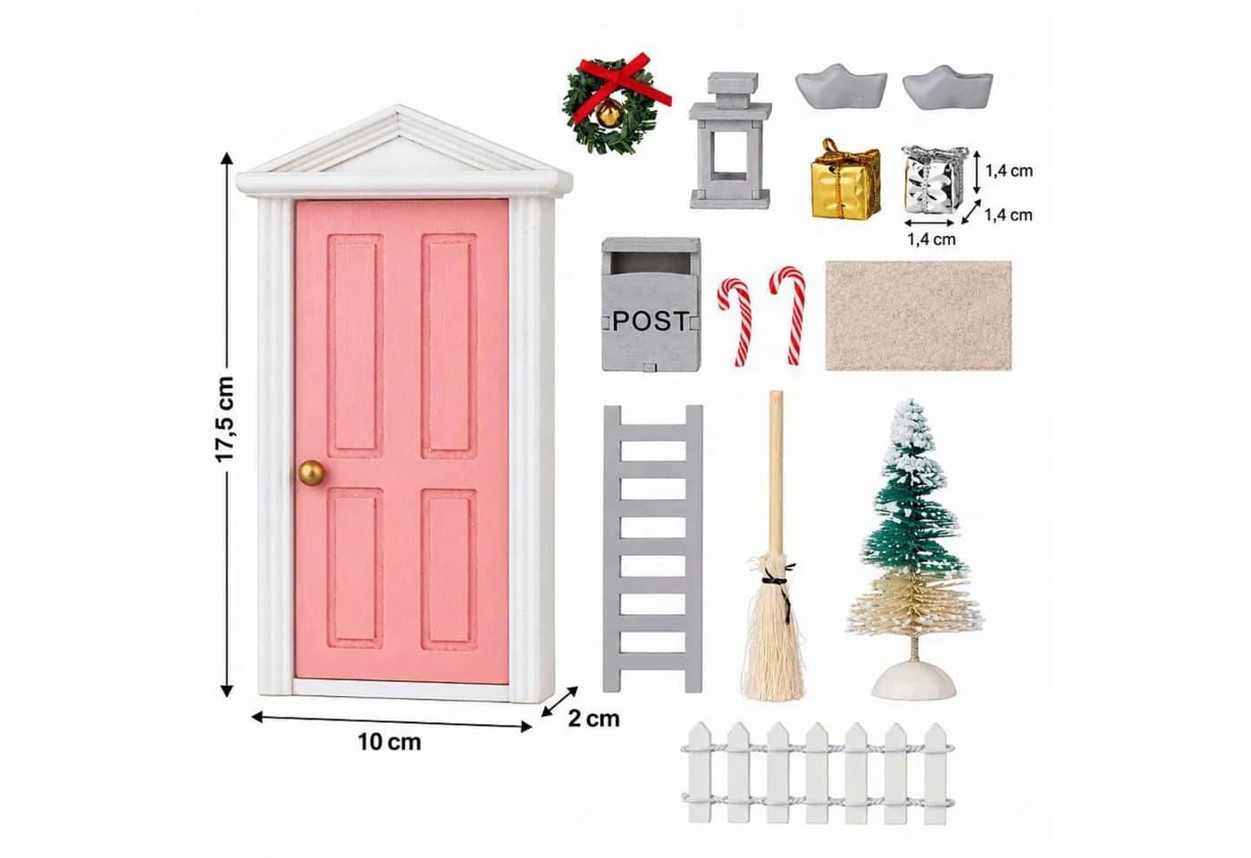 Haushalt International Wichteltür Set 16tlg. Bunt Weihnachten - Bild 3