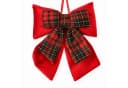Koopman Weihnachtsbaumschleife 2er Set Rot/Grün Kariert Polyester Bild 5