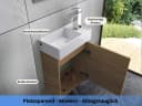 Faizee Home Badmöbel-Set mit Unterschrank, Waschbecken & Spiegel Bild 3