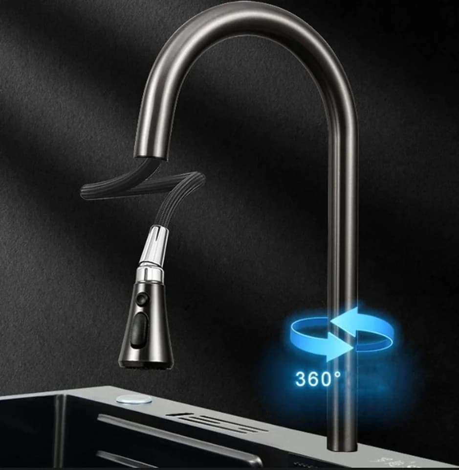 Faizee Home Edelstahlspüle Premium Schwarz Nano 75cm - Bild 5