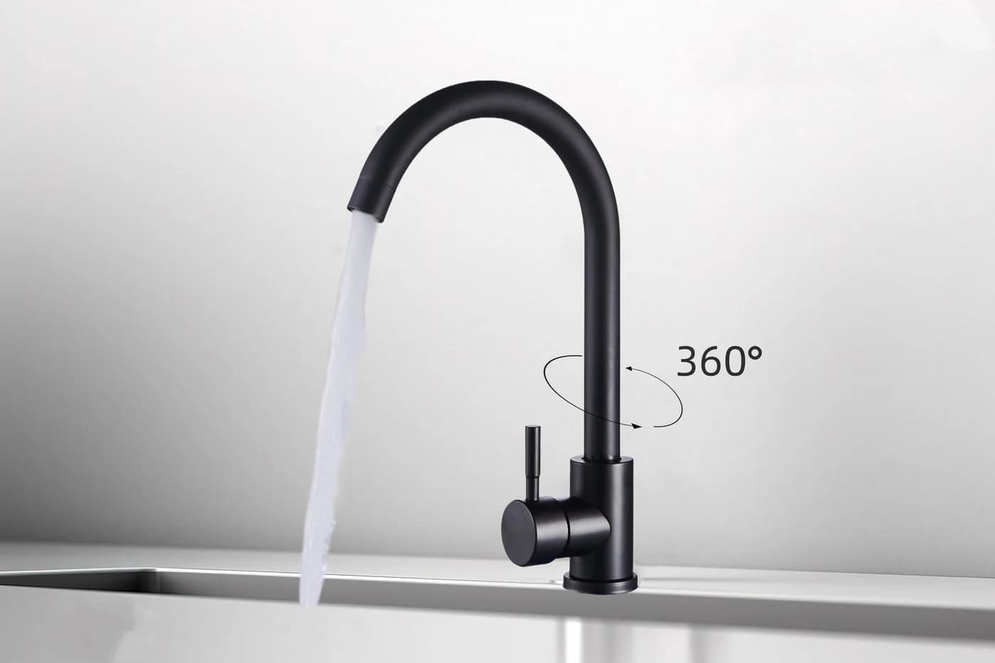 Faizee Möbel Granitspüle Faizee Home, Granitspüle mit Armatur – Set inkl. Siphon in Farben, rechteckig, 75/45 cm - Bild 4