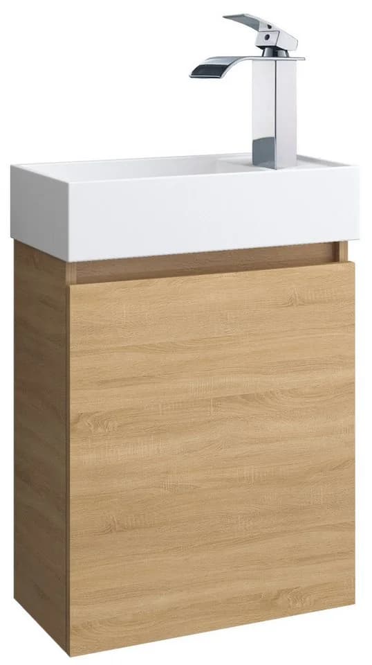 Faizee Home Badmöbel-Set 40 cm Grau/Weiß/Eiche - Bild 3