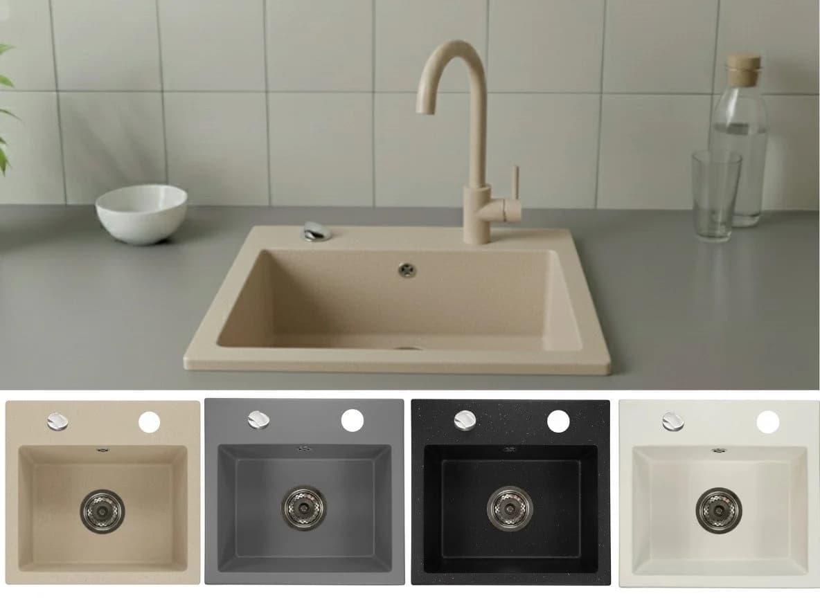 Faizee Home Granitspüle Compact Beige Einbauküche - Bild 2