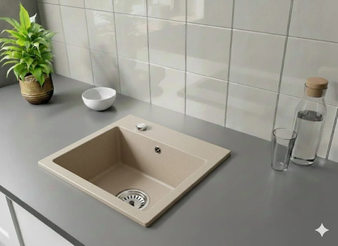 Faizee Home Granitspüle Compact Beige Einbauküche - Bild 3