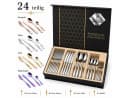 Faizee Home Besteck-Set 24-tlg. Gold Rostfrei Edelstahl Geschenkbox Bild 2