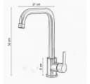 Faizee Home Küchenarmatur STEEL 360° Drehbar Beige/Schwarz/Chrom Bild 4