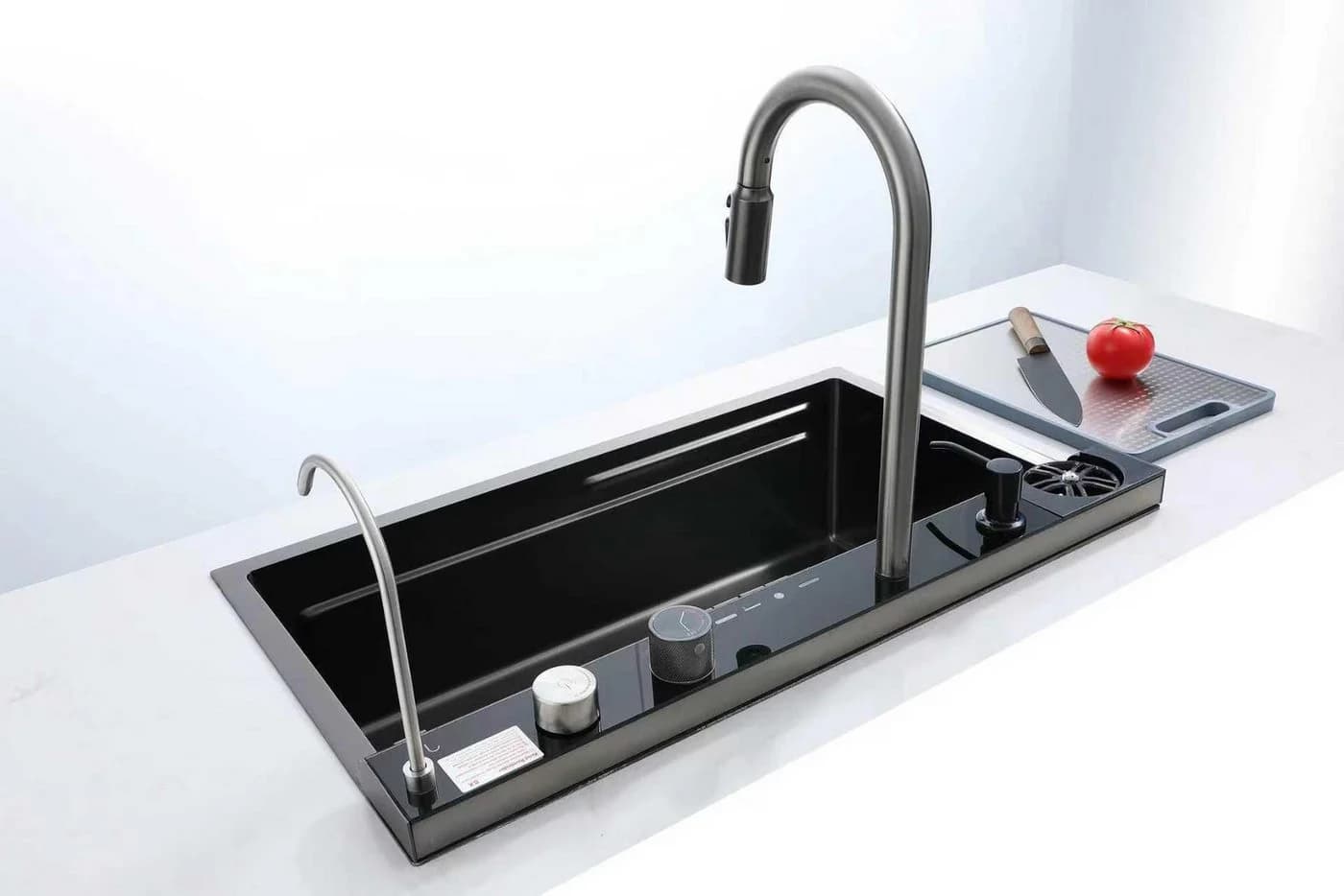 Faizee Home Edelstahlspüle mit Armatur 75x46 cm - Bild 5