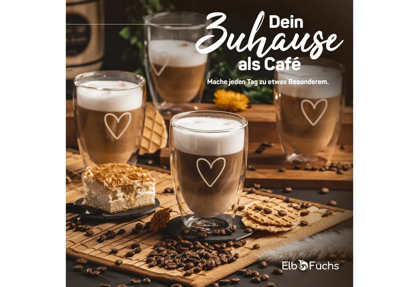 ElbFuchs Latte-Macchiato-Glas Paris 350ml Doppelwandig Transparent - Bild 3