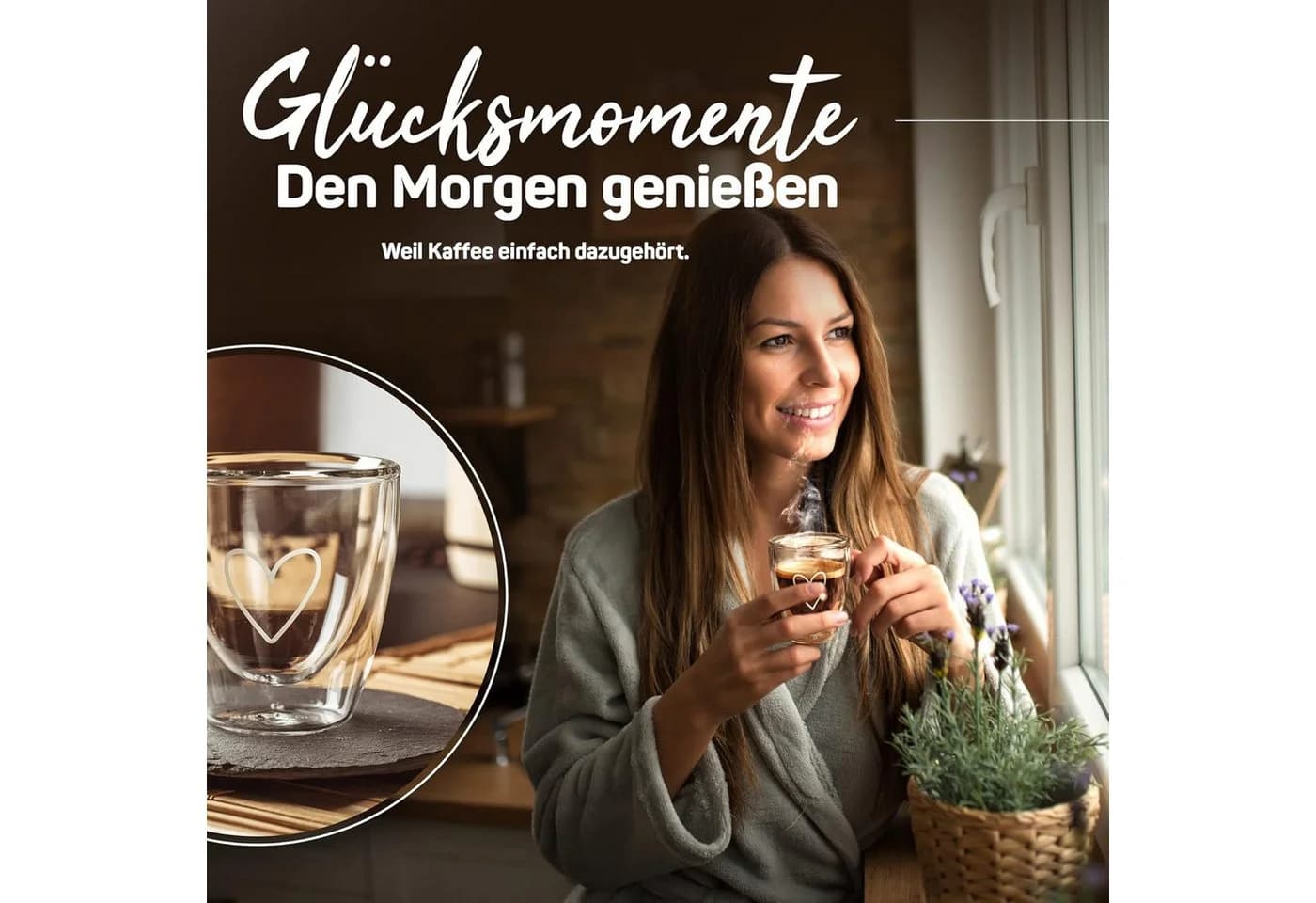 ElbFuchs Espressotasse Paris 80ml Doppelwandig Transparent