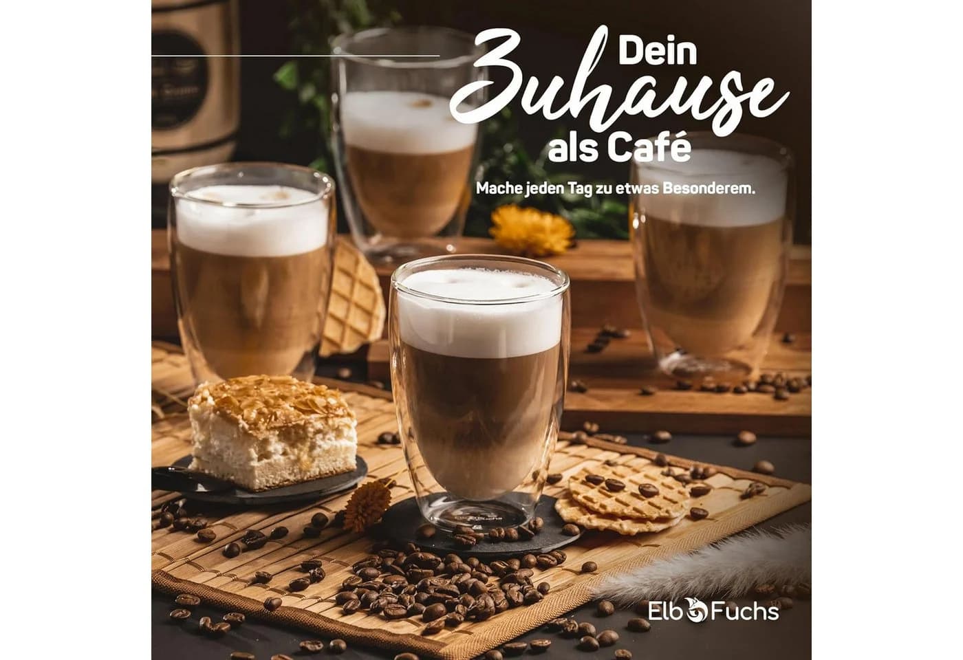 ElbFuchs Latte-Macchiato-Glas Vienna 6-tlg. Borosilikatglas Doppelwandig - Bild 3