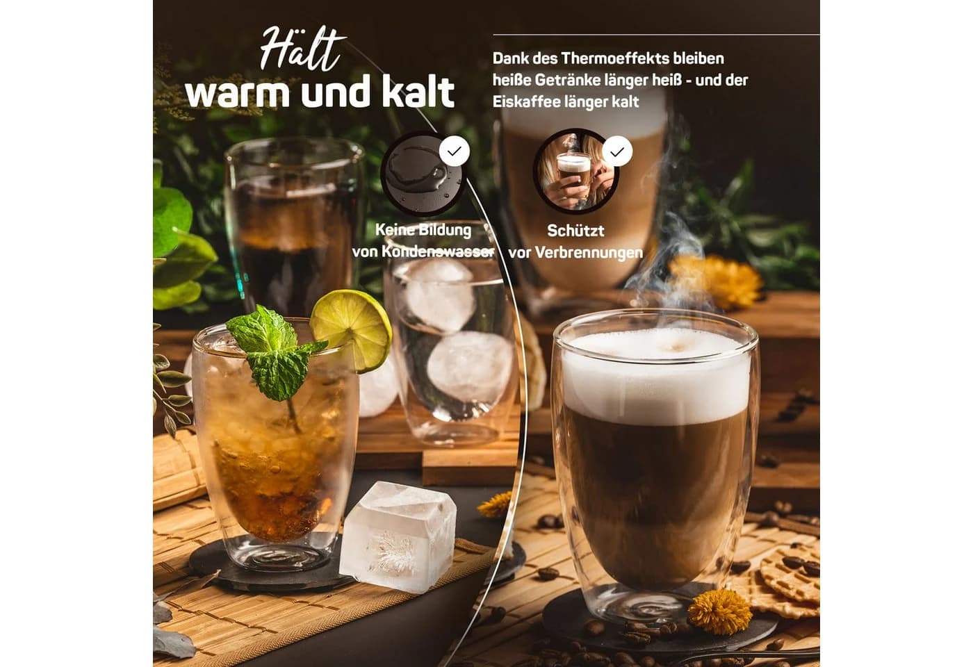 ElbFuchs Latte-Macchiato-Glas Vienna 6-tlg. Borosilikatglas Doppelwandig - Bild 5