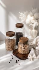 EKA Vorratsglas Stripe Broad Glas 2-tlg. Transparent Bild 1