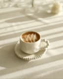 EKA Kaffeeservice Pearly White Kaffeetassen Set 12-teilig Weiß Porzellan Bild 2