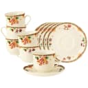 Seltmann Weiden Kaffeetassen Set 12-tlg. Creme Porzellan Weihnachtsnostalgie Bild 2