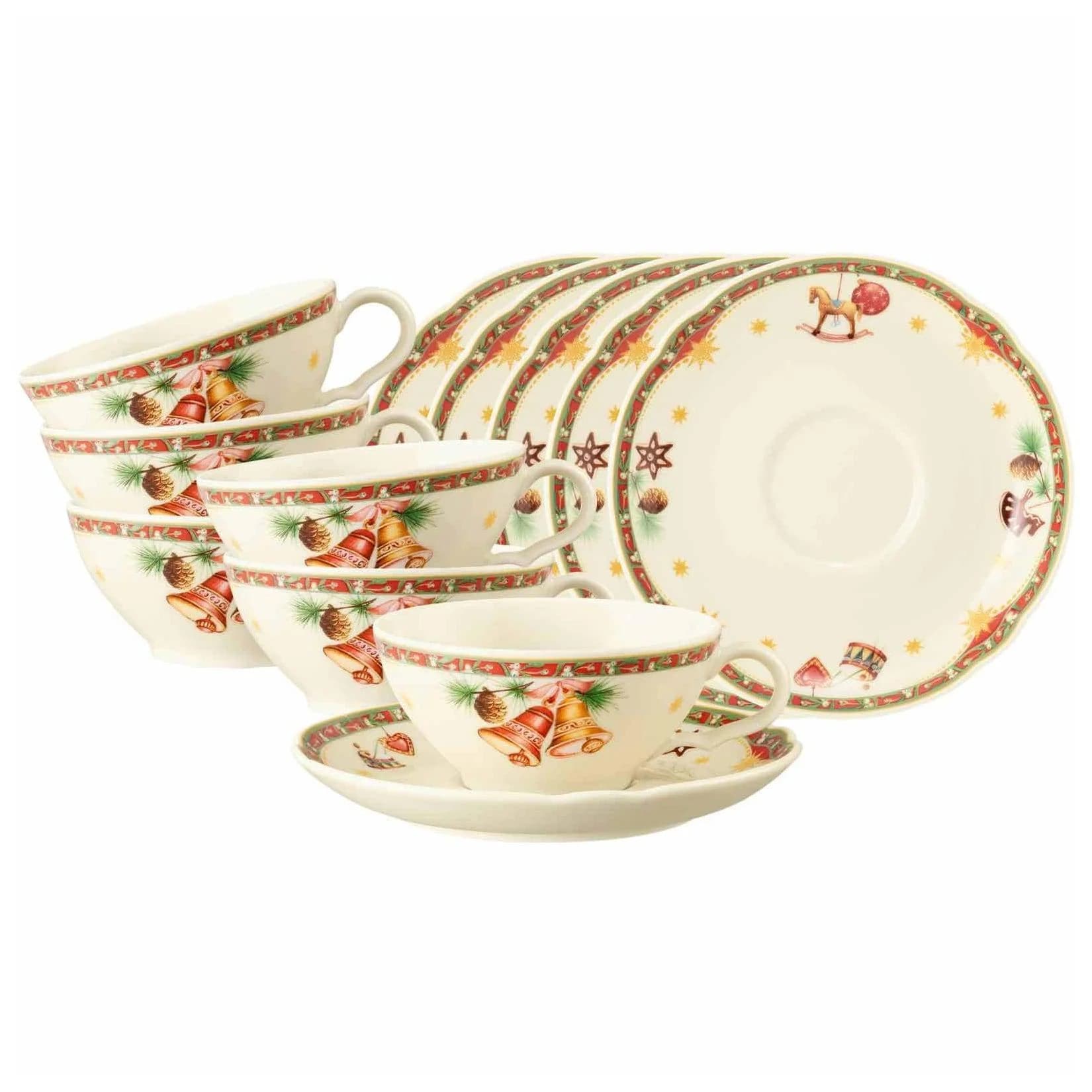 Seltmann Weiden Marieluise Teetassen 12er Set Weihnachtsnostalgie