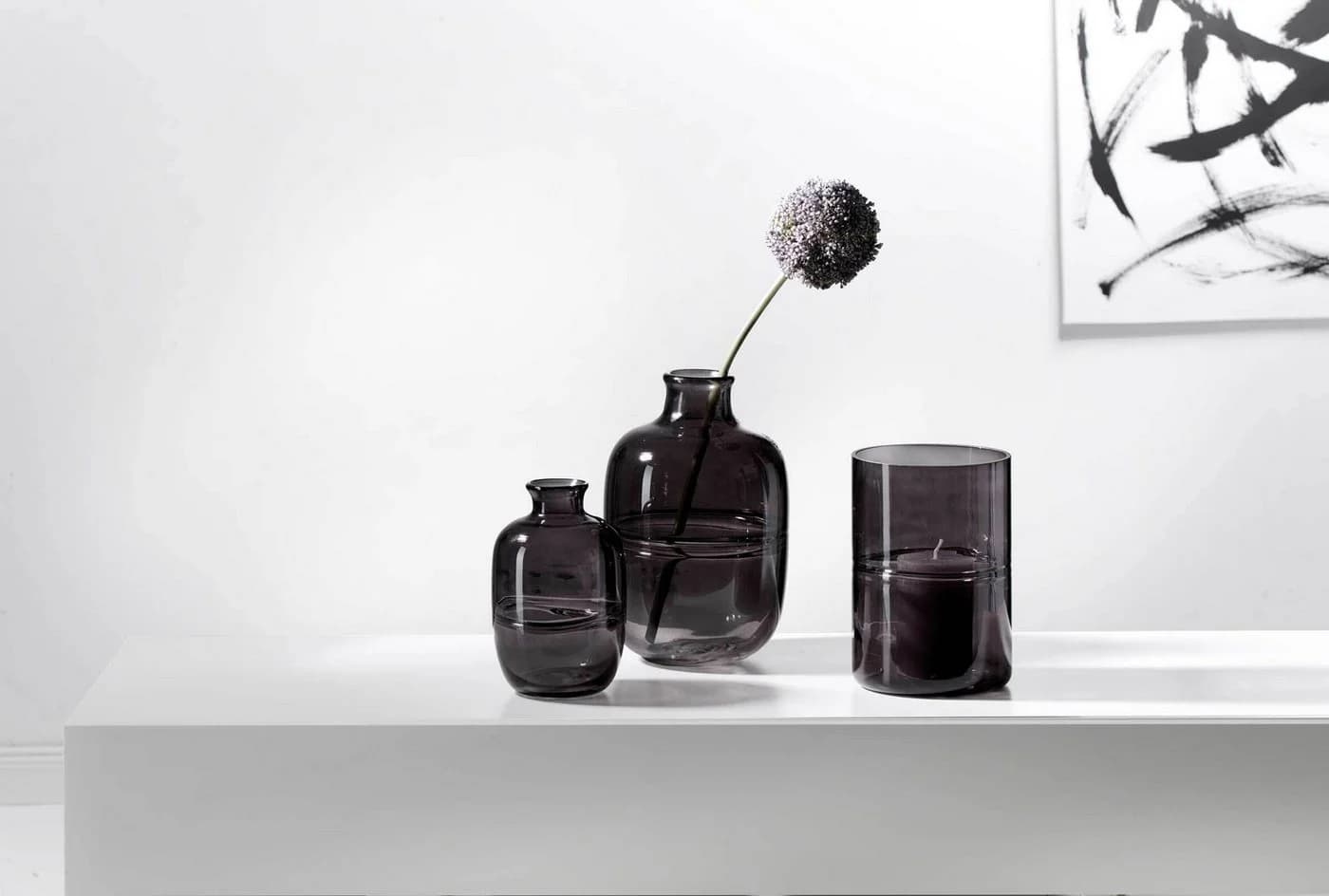 Ritzenhoff & Breker Dekovase Larissa Vasen-Set 2-tlg. Anthrazit Glas