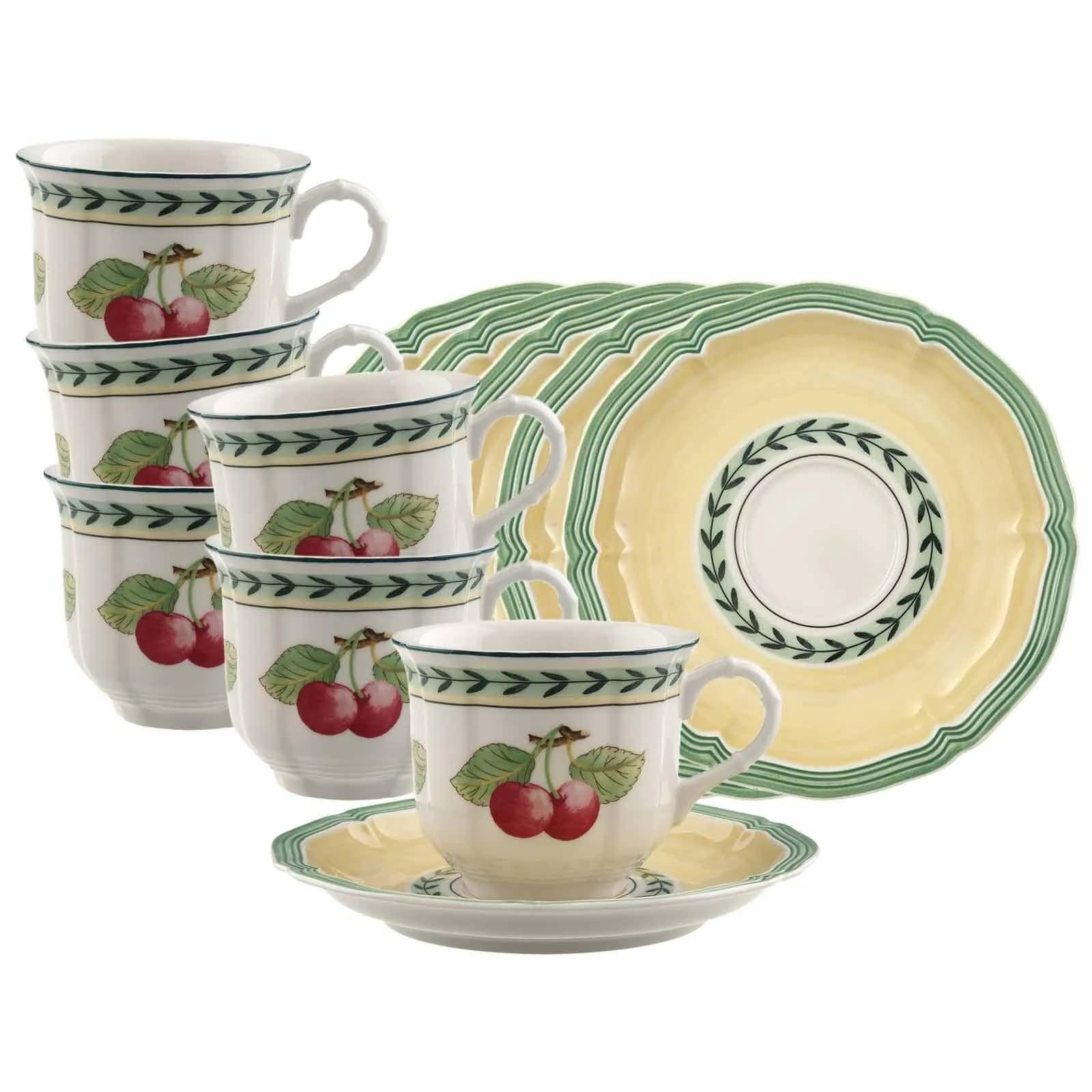 Villeroy & Boch Kaffeetassen-Set French Garden Fleurence 12-teilig Bunt