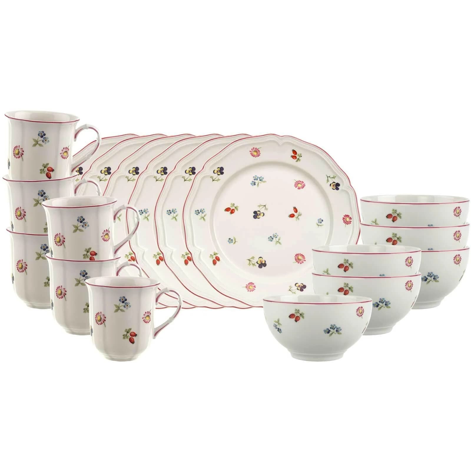 Villeroy & Boch Frühstück-Set Petite Fleur 18-teilig Bunt