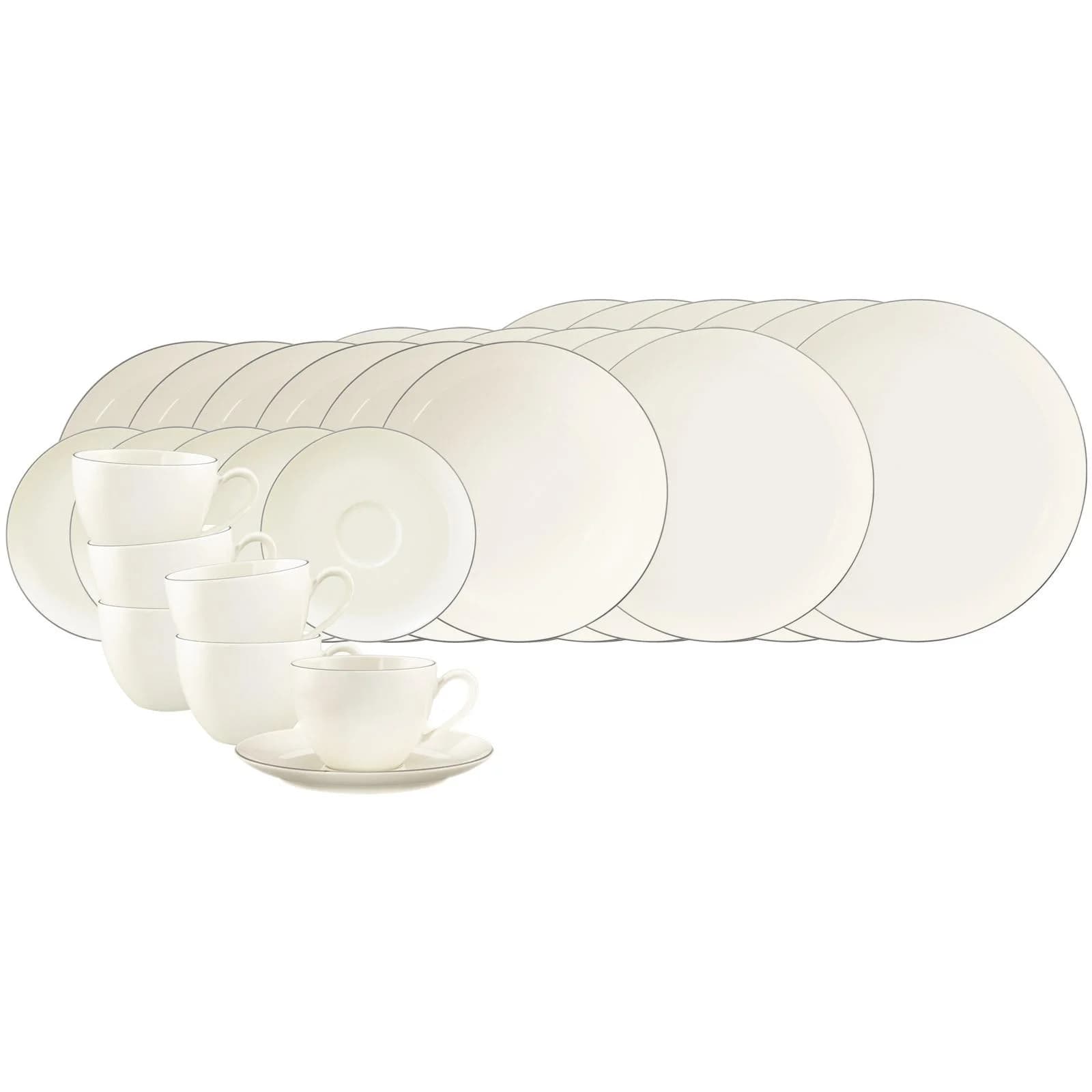 Seltmann Weiden Savona Grey Line 30er Set creme Geschirr-Set